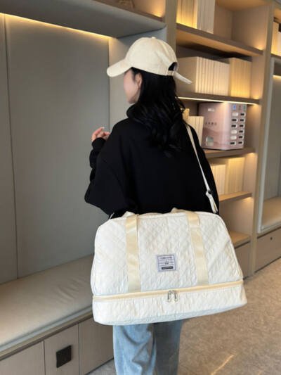 Waterproof Crossbody Gym Duffel Backpack with Wet/Dry Pocket