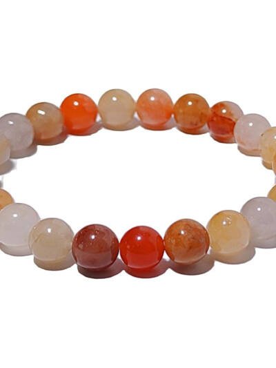 Healing Crystals Beaded Bracelets For Womens Natural Gemstone 8mm Beads Stretch Bracelets With Double Happiness Pendant