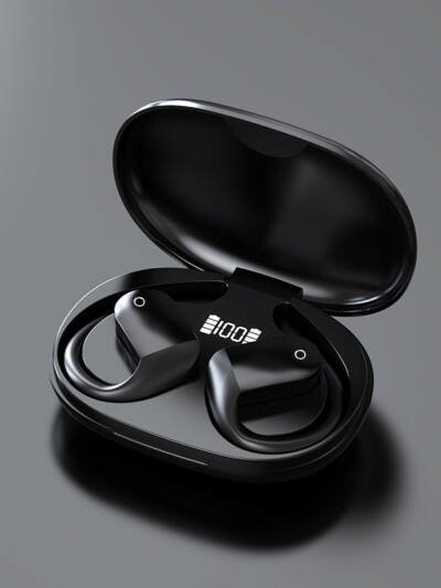 Open Ear Bluetooth, Wireless Headphones Sport Over Earphones Built-in Mic With Ear Hooks  Case Ergonomic  For Running Fitness