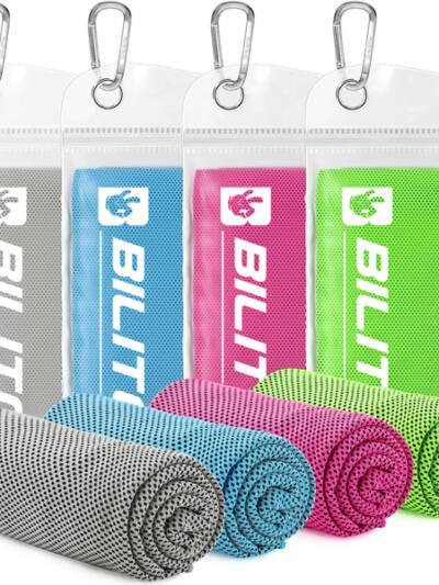 Superfiber Ice Towel Neck, Soft Breathable Cold Towel Cooling, Yoga, Sports, Golf, Gym, Camping, Running, Fitness, Exercise And More Activities, 4 Packs  No Shipments On Weekends