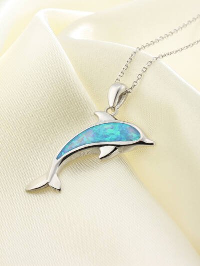 Ocean Dolphin Pendant Copper Necklace