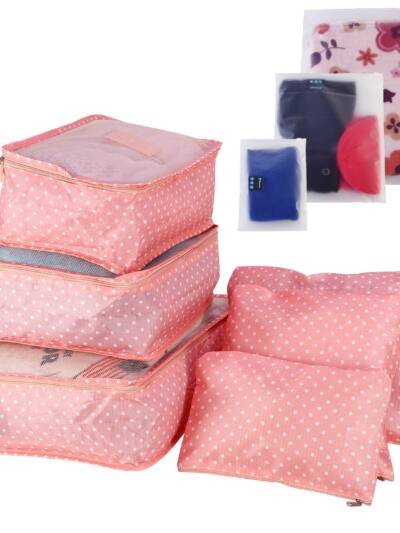 9Pcs Per Set Clothes Storage Bags Water-Resistant Travel Luggage Organizer Clothing Packing Cubes For Blouse Hosiery Stocking Underwear