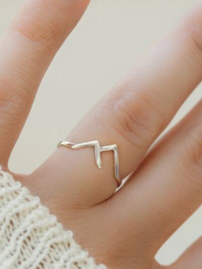 Mountain-shaped Copper Creative Custom Ladies Ring