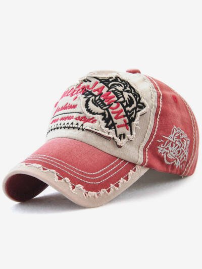 Men's Tiger Embroidered Outdoor Sun Hat