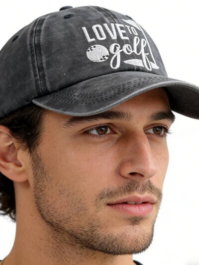 Golf Embroidered Baseball Cap, Adjustable
