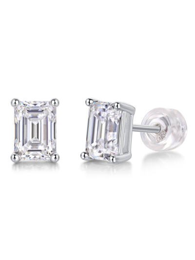 1Sink Into Luxury Fashion Diamond Earrings Studs Set With Mosan Diamond Silver Ornaments Prohibit Tk Sales