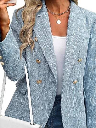 Women's Clothing Solid Color Suit Autumn Simplicity Style