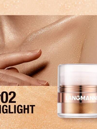 Highlight Powder,Glitter Body Highlighter Powder Body Shimmer Sparkle Face Highlighter Powder For Face Eyes Body Glow Makeup