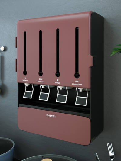 Wall Storage Multifunctional Seasoning Box Without Punching