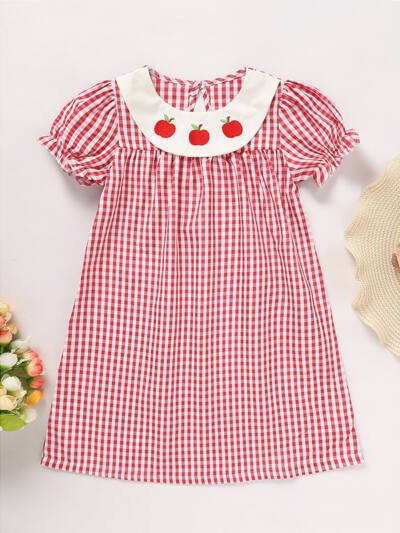 Toddler Girl Plaid Smocked Back-to-School Dress