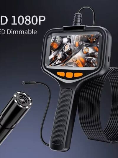 Borescope With Light, Industrial Endoscope Inspection Camera  With Light - 2,5,10m Snake Camera For Automotive, Aircraft, And Pipe Inspection - Portable Boroscope With Led Lighting For Clear Visual In