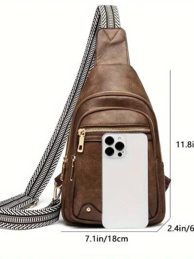 Small Crossbody Sling Bag for Women, Brown