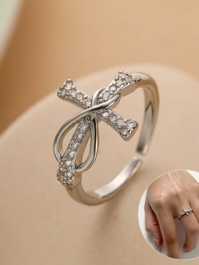 Evil Eye Cross Copper Ring