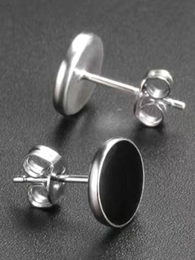 1 Pair Of Pierced Earrings For Men And Women Punk Stainless Steel Earrings Hip Hop Fashion Earrings Party Date Holiday Gifts