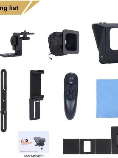 Portable Smartphone SLR Camera Teleprompter With Mobile Phone Holder Remote Control Video Recording Live Interview Stage Speech Video Production Tool,Self-pickup Only.