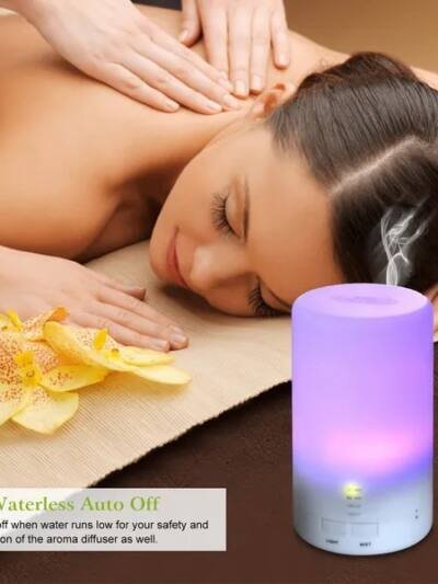 Mini Ultrasonic Aroma Diffuser & Humidifier with Color Lights