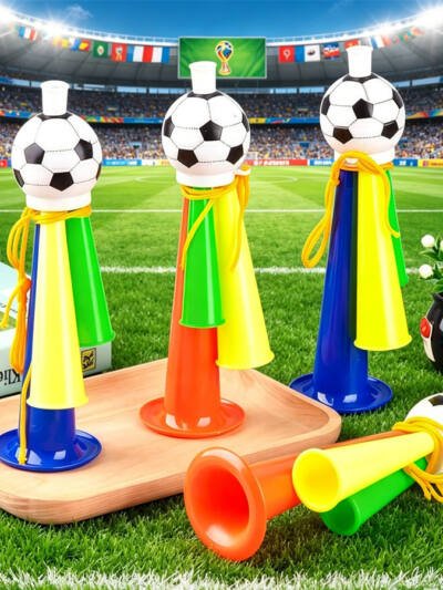 4pcs Football Cheering Horn,World Cup Supporter Horn, Match Day Accessory, Party Favor,  2026 World Cup, World Cup Supporter, Sports Stadium Cheering,Color Random
