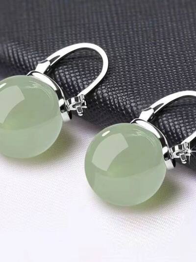 New Chinese Artificial Hetian Jade Ear Clip Advanced Simple