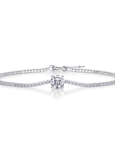 1Dawn Luxury Fashion Mossan Diamond S925 Silver Bracelet Prohibit Tk Sales
