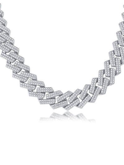 1Man Luxury Fashion Mosan Diamond S925 Silver Necklace Comparable To Natural Diamonds Prohibit Tk Sales