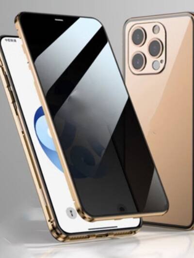 Peep-proof Magnetic Glass Double-sided Buckle Phone Case