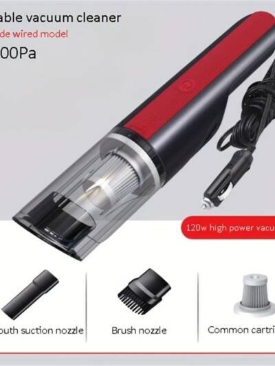 Handheld Mini Car Vacuum Cleaner, Red