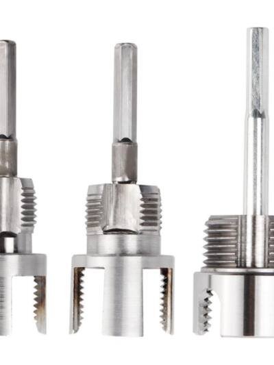 3-piece Heavy-duty Alloy Pipe Thread Tool Set, Integrated Internal And External Pipe Thread Processing Tools, PVC And Plastic Pipe Threader Set