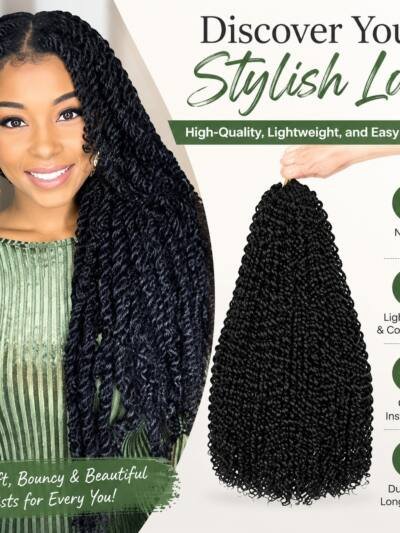 Water Wave Crochet Braiding Hair LongBohemian Curly Style Suitable For Butterfly Braids AndFaux Braids 60 Grams Multiple Styling Options AvailableHD Frontal Wig