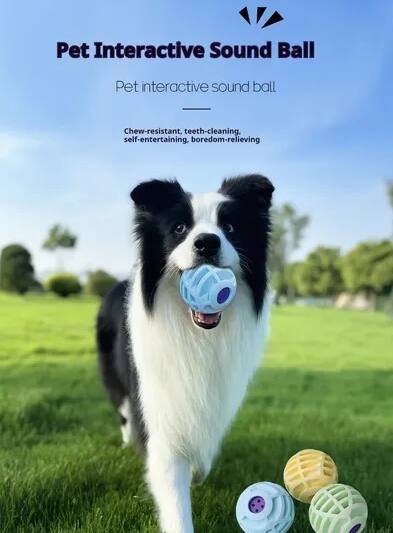 Pet Interactive Sound Ball,The Mellow Dog Cat Pet Voice Ball,Interactive Pet Squeaky Toys