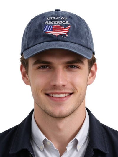 2pcs Gulf Of America Hat For Men Women, American Flag Gulf Of Mexico Hat, USA Patriotic Decorations Baseball Cap, Birthday Gifts For Dad Mom Friend Veteran