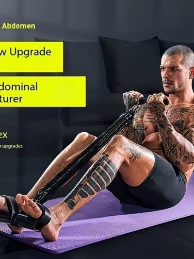 Adjustable Resistance Band Set with Foot Pedal & Handles