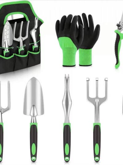 Garden Tools Set, 8 Piece Gardening Tools Set With Non Slip Ergonomic Handle, Heavy Duty Garden Tool Set With Storage Bag, Gardening Kit For Women, Garden Hand Tools Gift For Women And Men