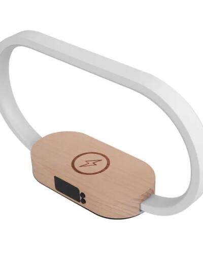 Touch Control LED Bedside Lamp with Clock & Wireless Charger
