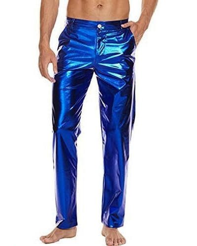 Shiny Disco Pants Wet Party Dance Straight