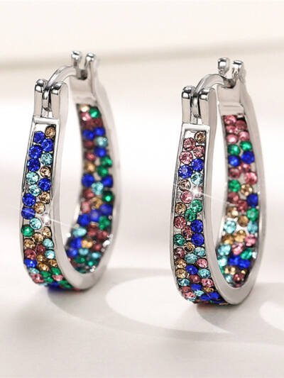 Colorful Ear Clip Fashion Diamond Women's Earrings