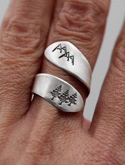 Mountain Forest Opening Adjustable Ring