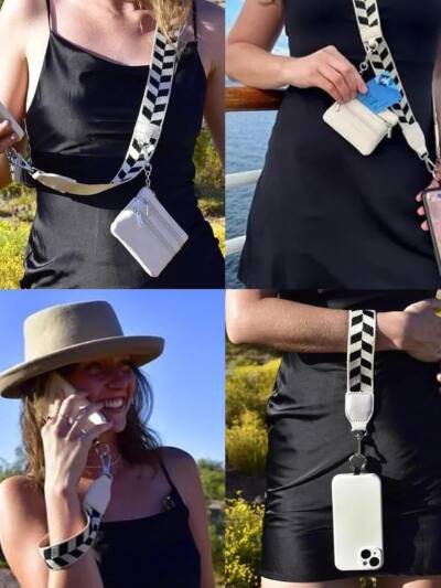 Mobile Phone Storage Lanyard With Zipper Bag