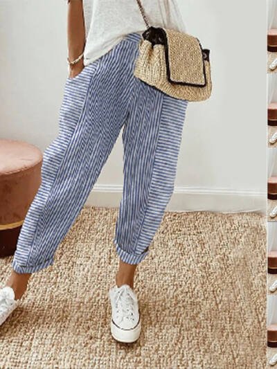 Striped Loose Summer Pants