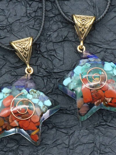 Retro Reiki Healing Energy Crystal Pendant Natural Stone For Yoga