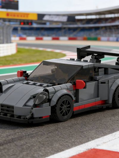374PCS Gray Sports Car Building Blocks,Speed Champions Cars Blocks