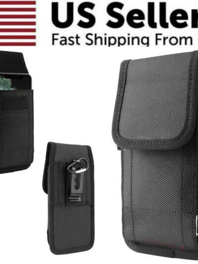 Vertical Cell Phone Holster Pouch Wallet Case With Belt Clip For