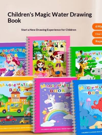 Clear Water Doodle Painting Book With Stickers