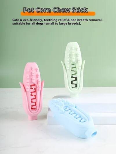 Pet Corn Chew Stick For Dogs, Food-Grade Silicone Teething Toy