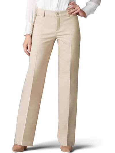 High Waist Elastic Straight Pants