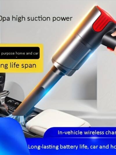 Wireless-red Car Vacuum Cleaner Wireless Usb Charging Car Home