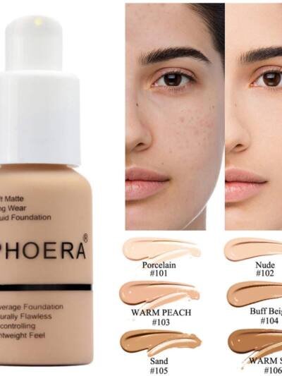 Press Type Oil Control Natural Color Matte Concealer Foundation Cream