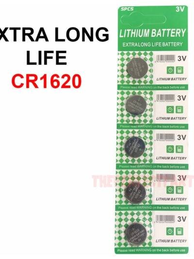 5 PCS CR1620 Lithium Battery 3V Button Cell Watches Pagers
