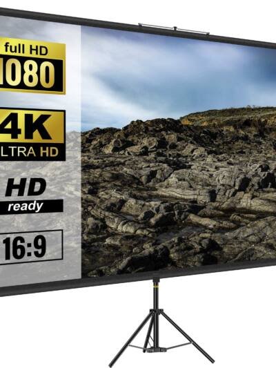 Tripod Projector Screen With Stand 100inch 16 9 4K HD Projection
