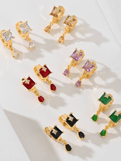 Popular Fashion Earrings Copper-plated Gold