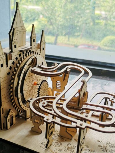 Electric 3D Wooden Marble Run Puzzle Kit
